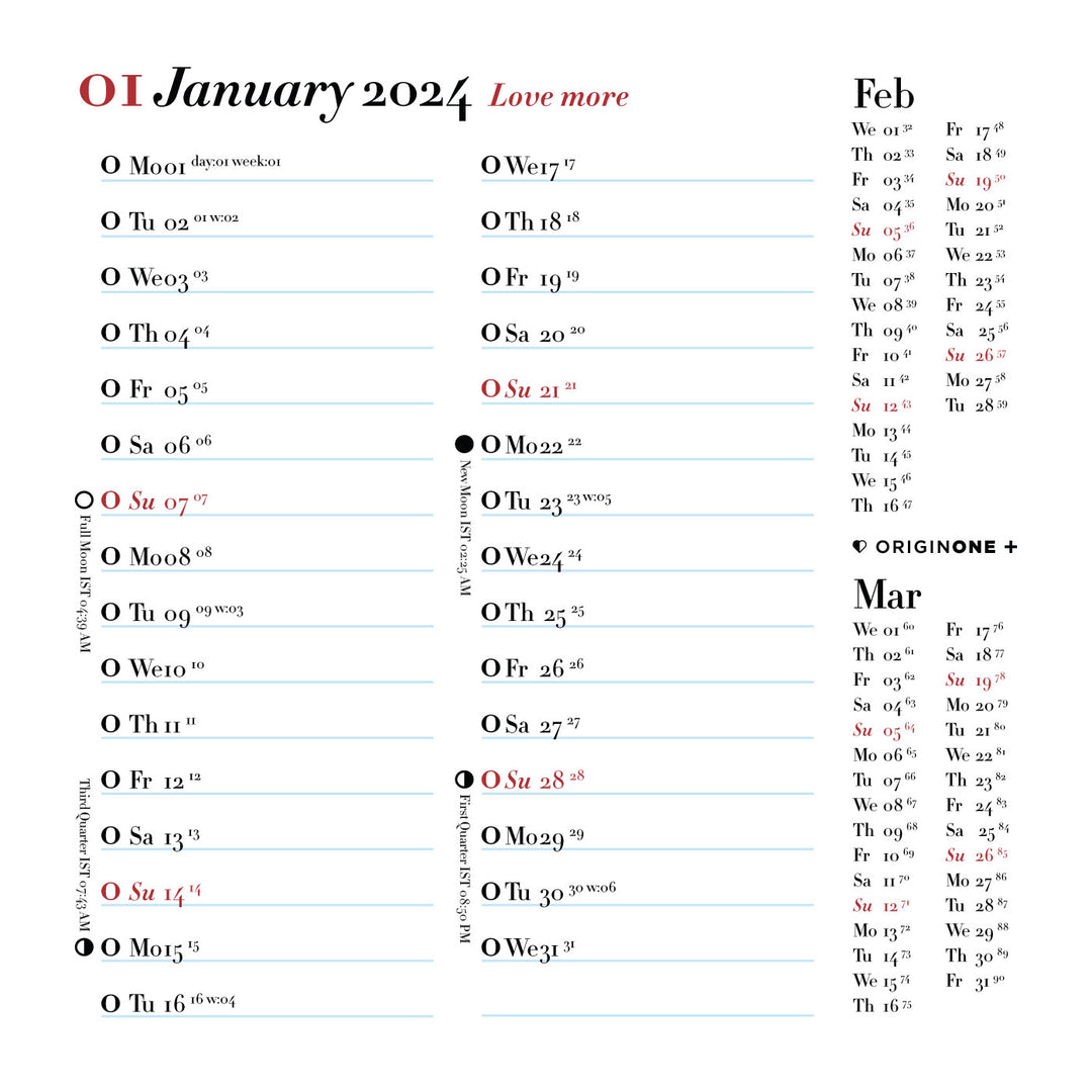 2024 Desktop Calendar Refill