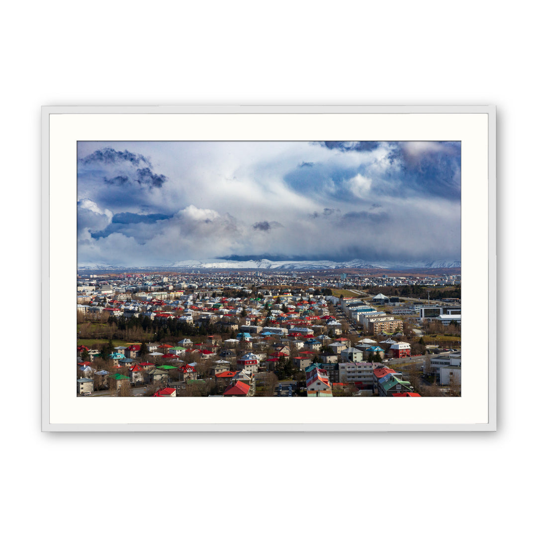 Reykjavik Landscape Framed Photograph