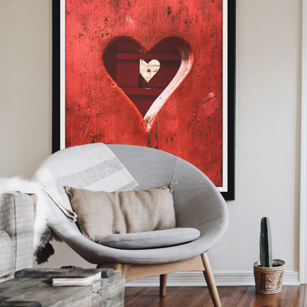 Copenhagen Hearts Framed Photograph